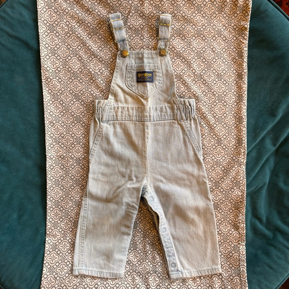 Vintage 80s Oshkosh B’Gosh Light Denim Corduroy Overalls